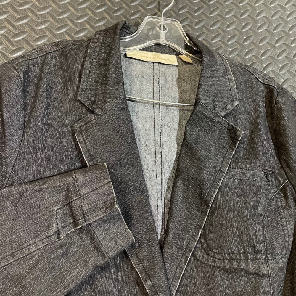 Retro Y2K Avenue Jeans Denim Blazer Jacket Western Pockets Button Front‎ 14/16